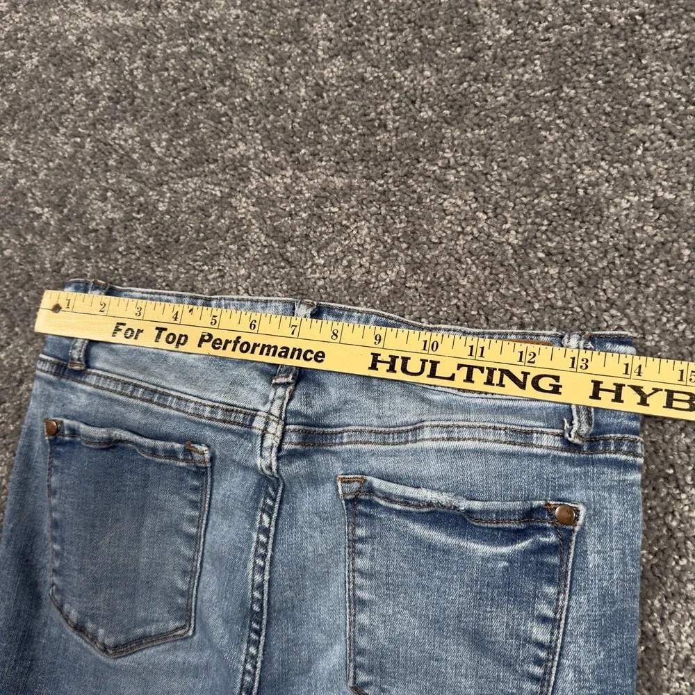 Judy Blue Skinny Fit Jeans Womens 9/29 Blue Distressed Stretch 28x27 Whiskering